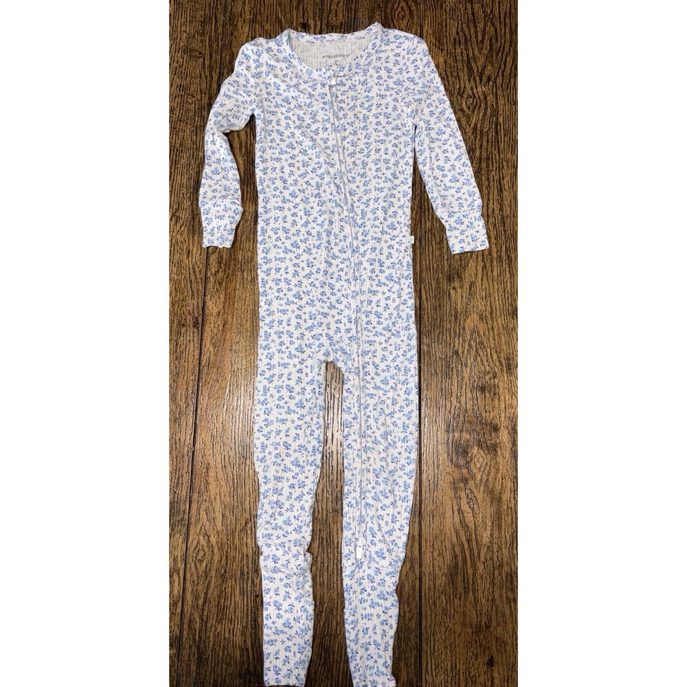 Posh peanut floral blue sleeper 2t